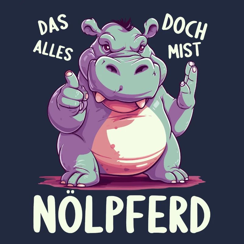 Nilpferd Hippo meckern Meckerer Nölpferd