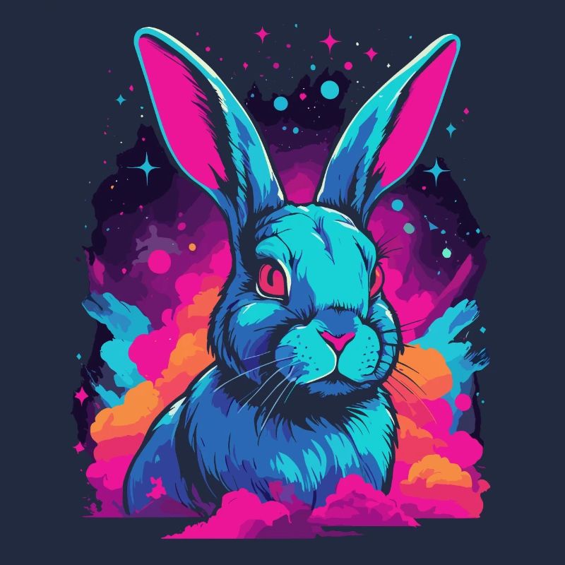 Space Nebula Galaxy Rabbit Lovers Vaporwave
