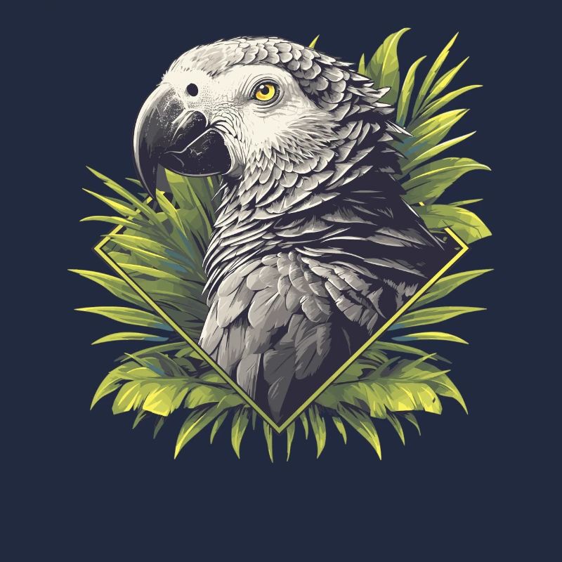 African grey parrots