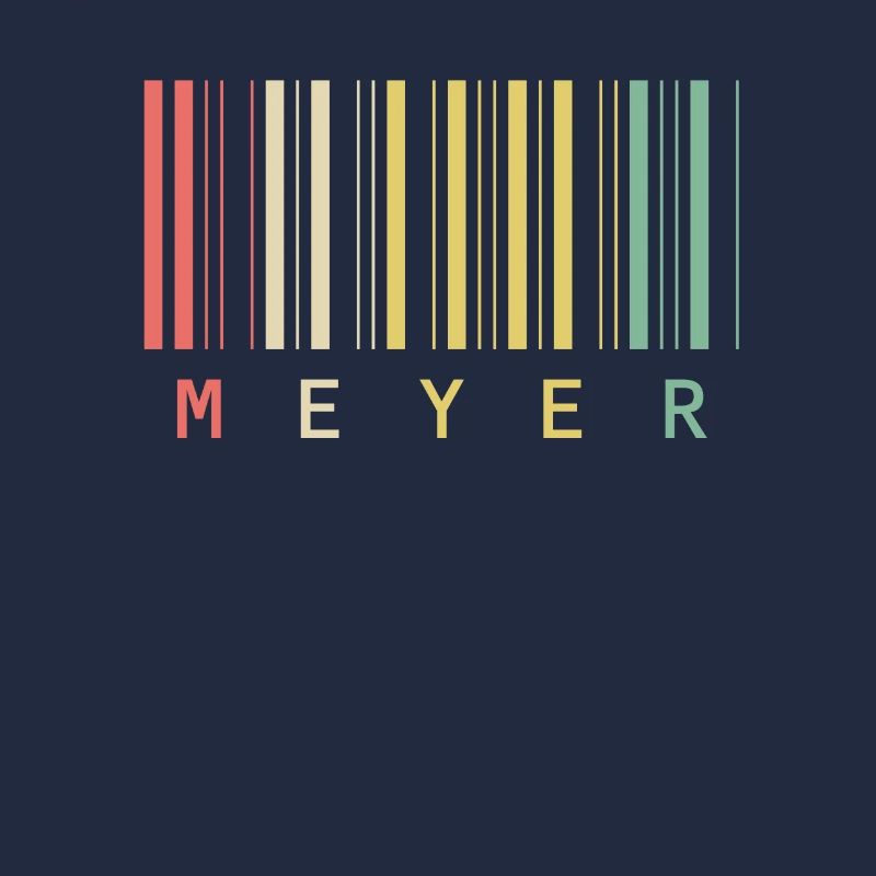 Meyer Family Name Bar Code Barcode Gift