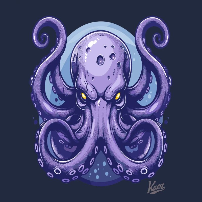 Massive Angry Blue Octopus Octopus Octopus