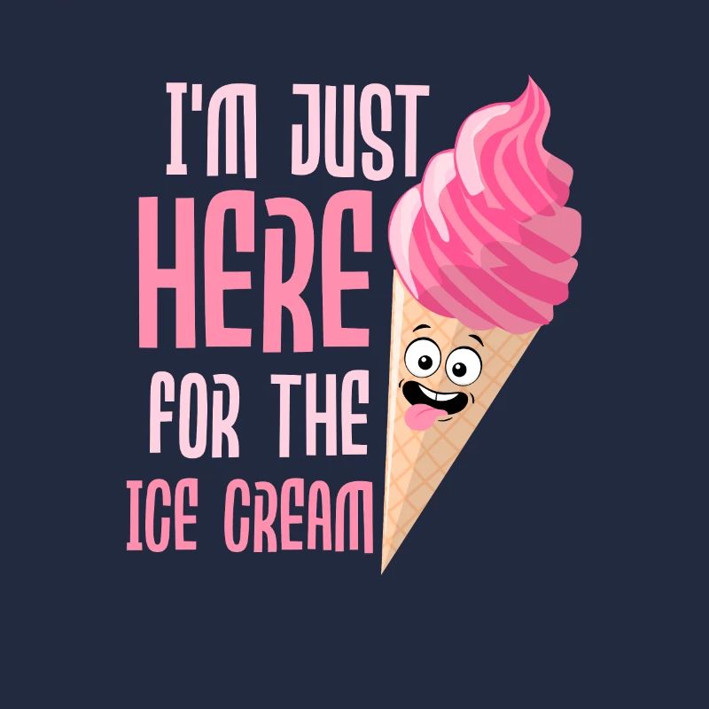 Je suis juste là pour le cornet de boules d’été de crème glacée