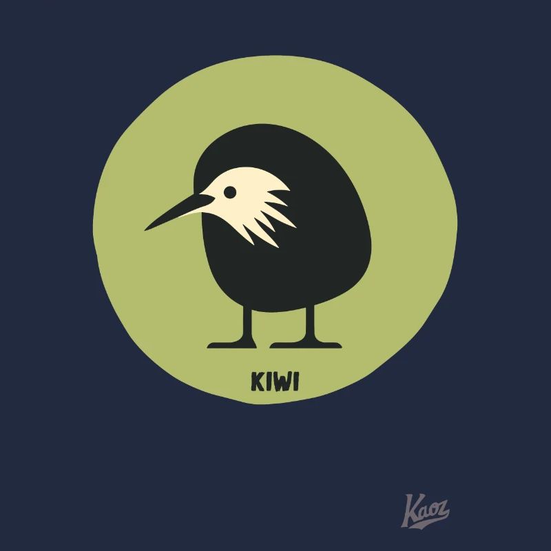 Abstract comic kiwi bird
