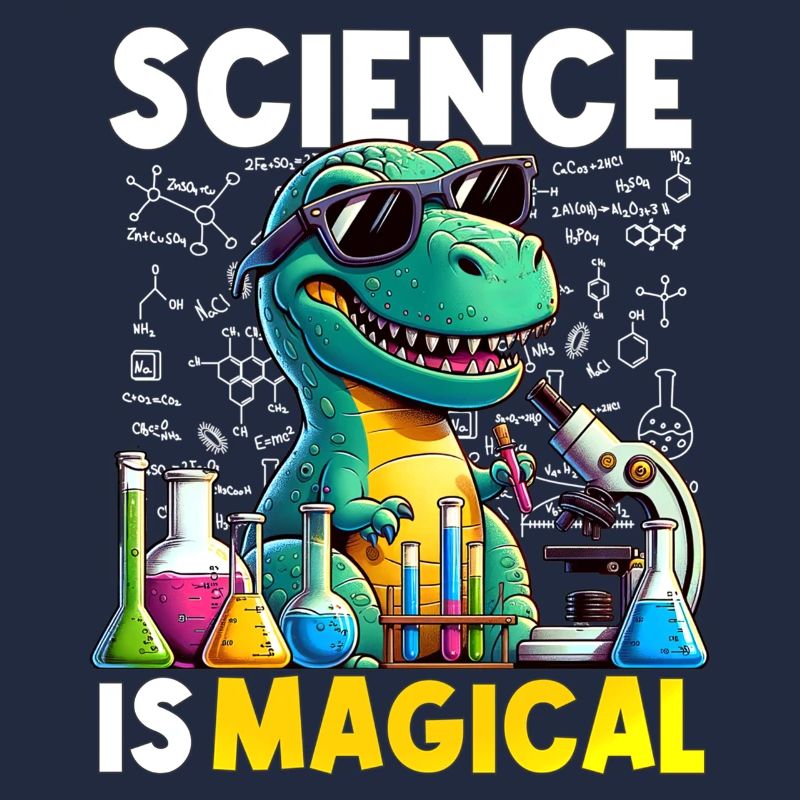Science Is Magical Dinosaur T-rex Chemist Funny
