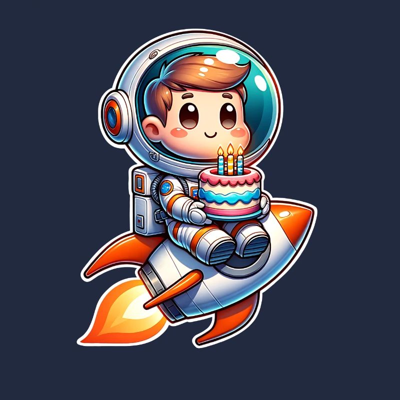 Astronaut Geburtstag Rakete