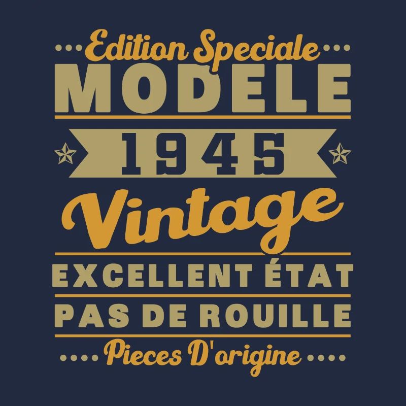 1945 Vintage Retro Muster Geburtstagsgeschenk