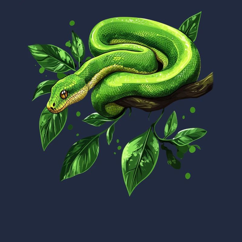Arbre vert Python Serpents Amoureux Terrarium
