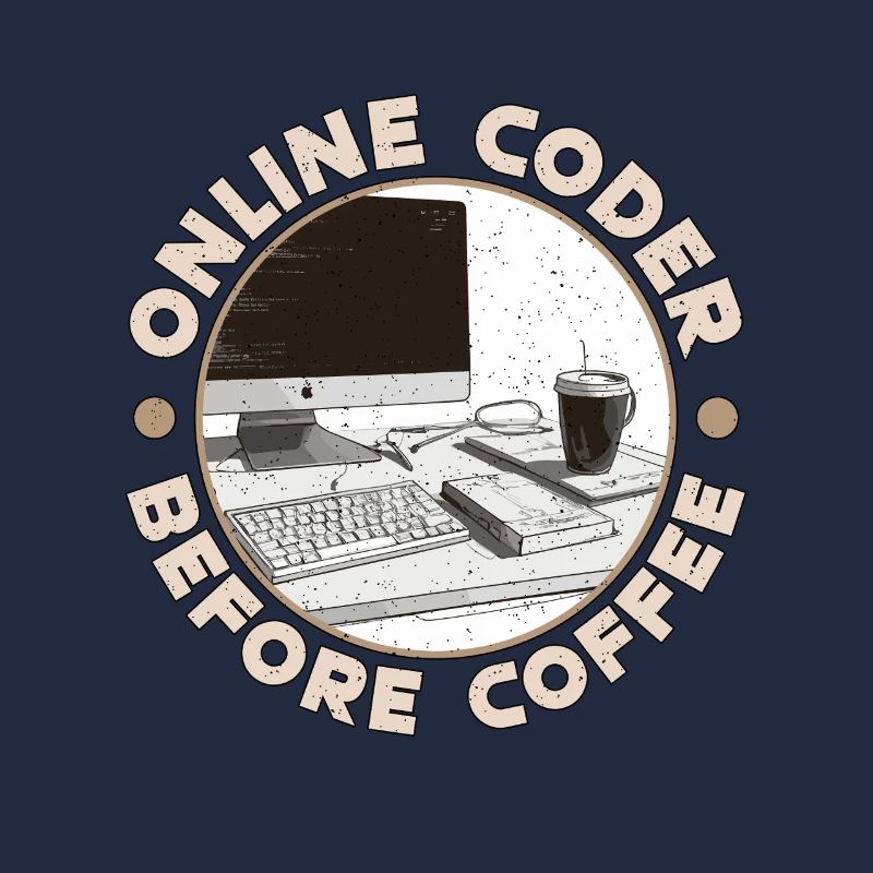 Online Coder Before Coffee Developer Coffee Lover