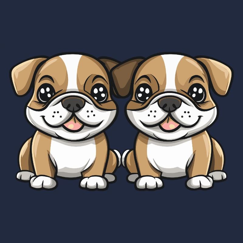 Chien bouledogue bande dessinée