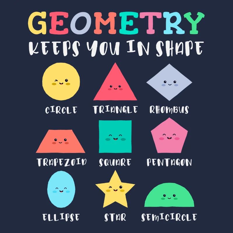 Formes géométriques avec des dictons positifs