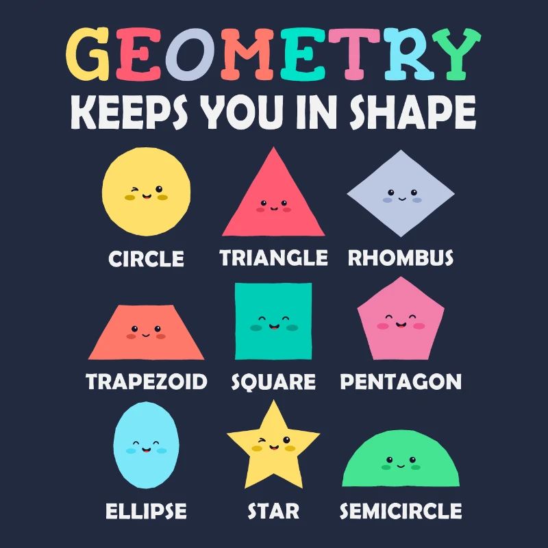 Geometrische Formen mit positiven Sprüchen