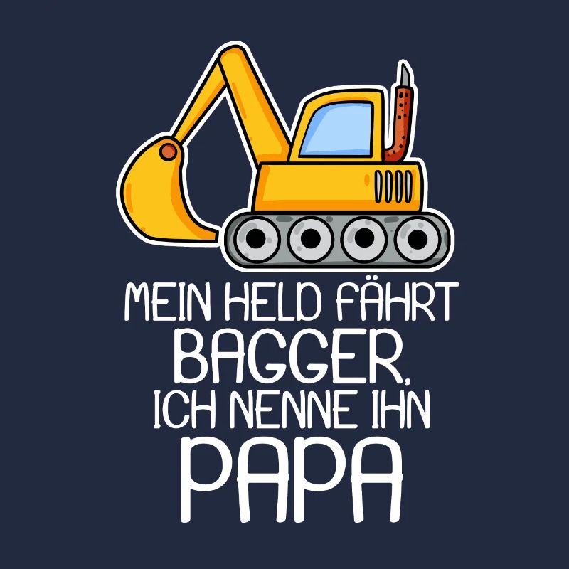 Bagger Bauarbeiter Papa