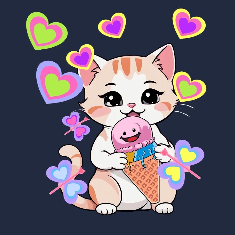 Enfant Enfants Tout-petits Bébé Chat Chats Glace