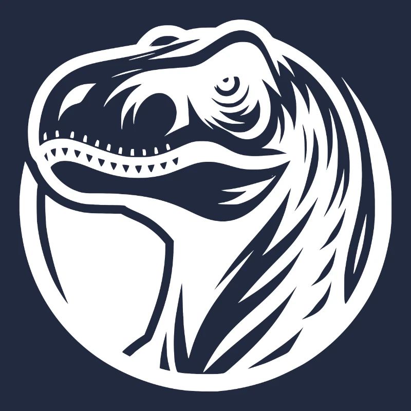 Grinsender Raptor Logo Style