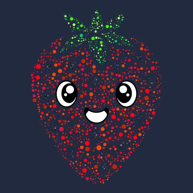 Strawberry from cheerful bubbles and circles
