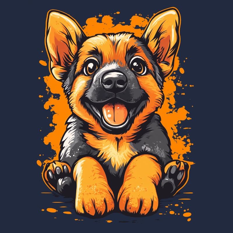 Deutscher Schäferhund Welpe lustiger Hund Hunde