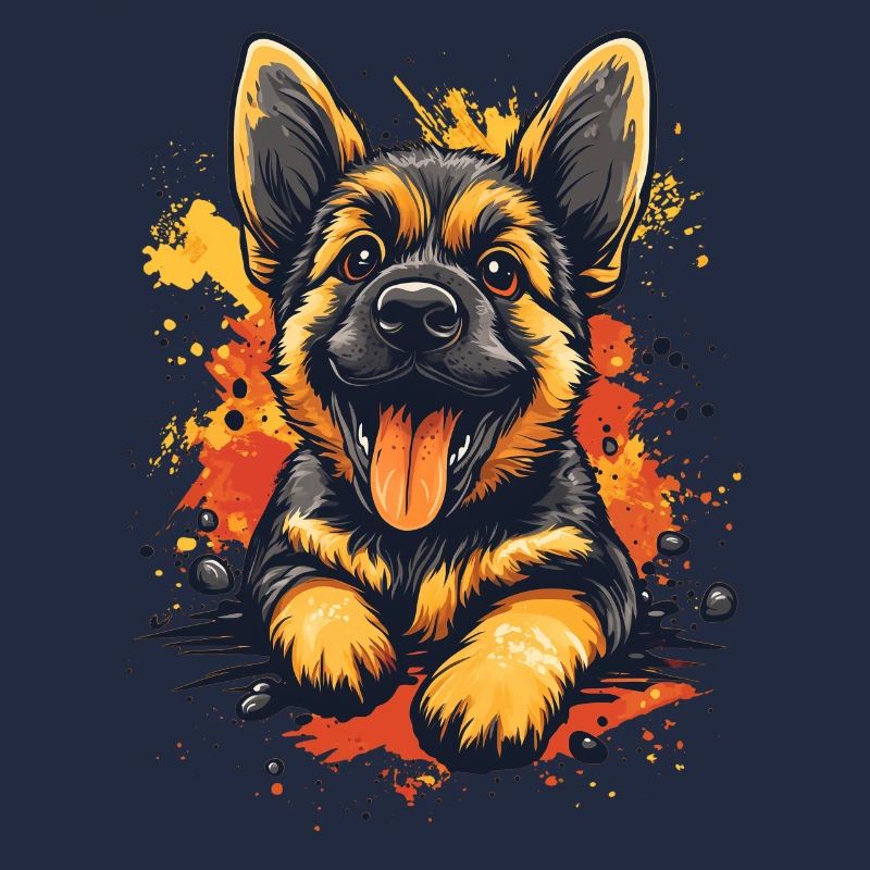 Deutscher Schäferhund Welpe lustiger Hund Hunde