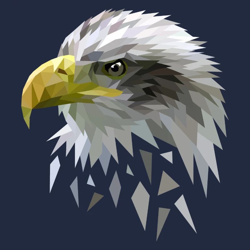 Seeadler Adler Low poly Polygone geometrisch
