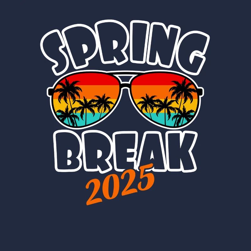 Spring Break 2025 Retro Sunset & Beach