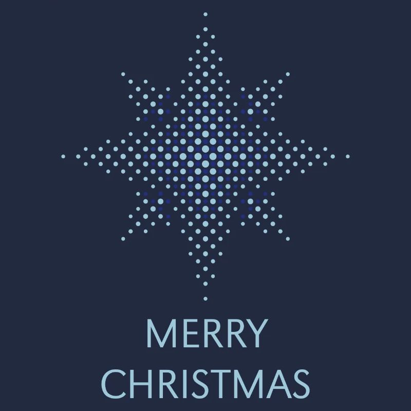 Joyeux Noël (Points de Noël étoiles / Bleu)