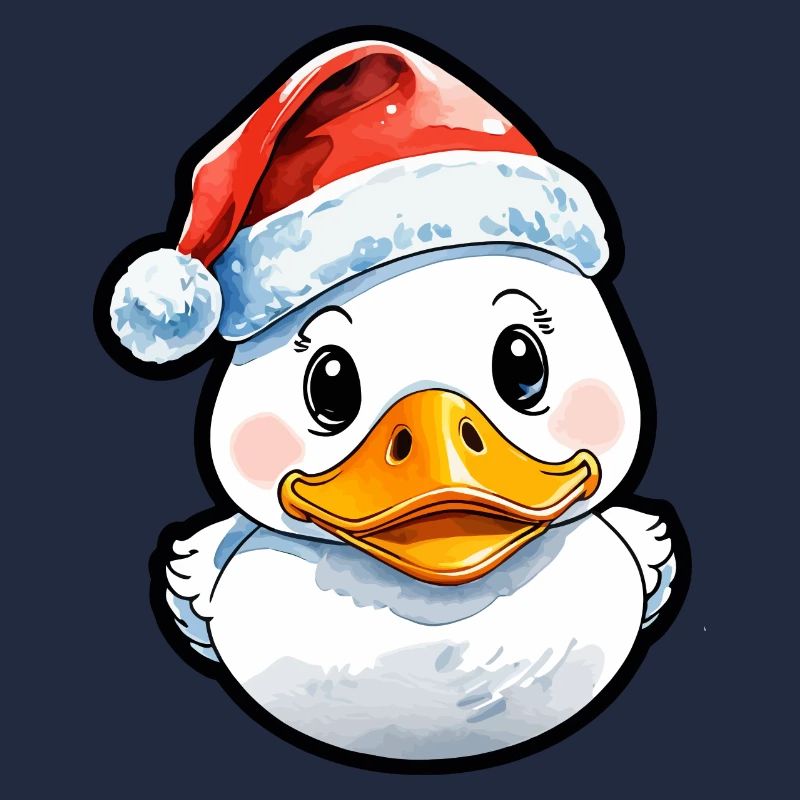 Duck Christmas Drawing