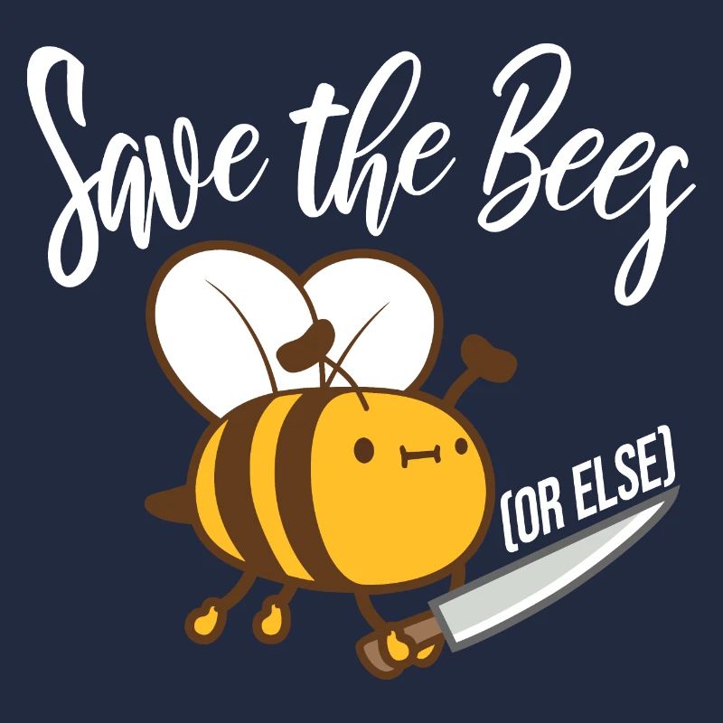 Rettet die Bienen oder sonst Messer Lustig Niedliche Biene Imker