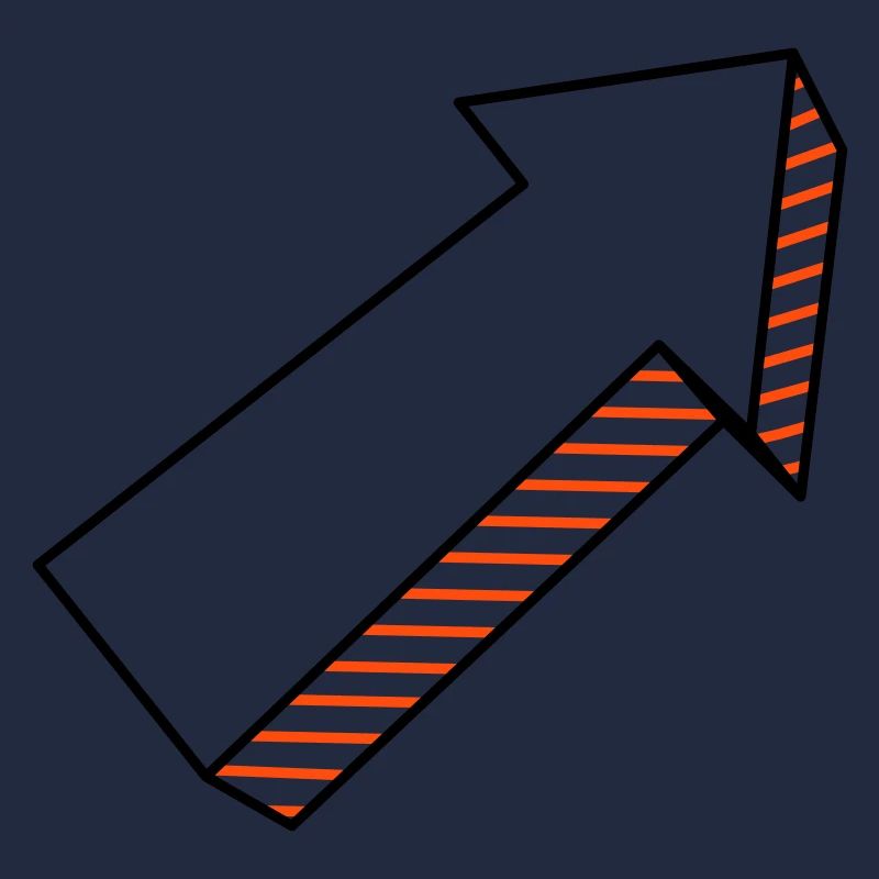 Pfeil in 3D zweifarbig