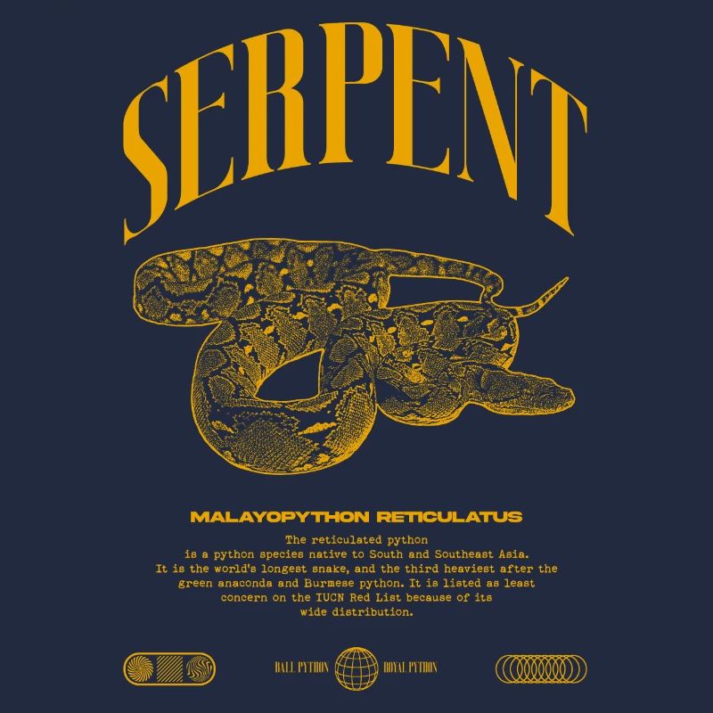 Python réticulé Reptile Keeper Streetwear