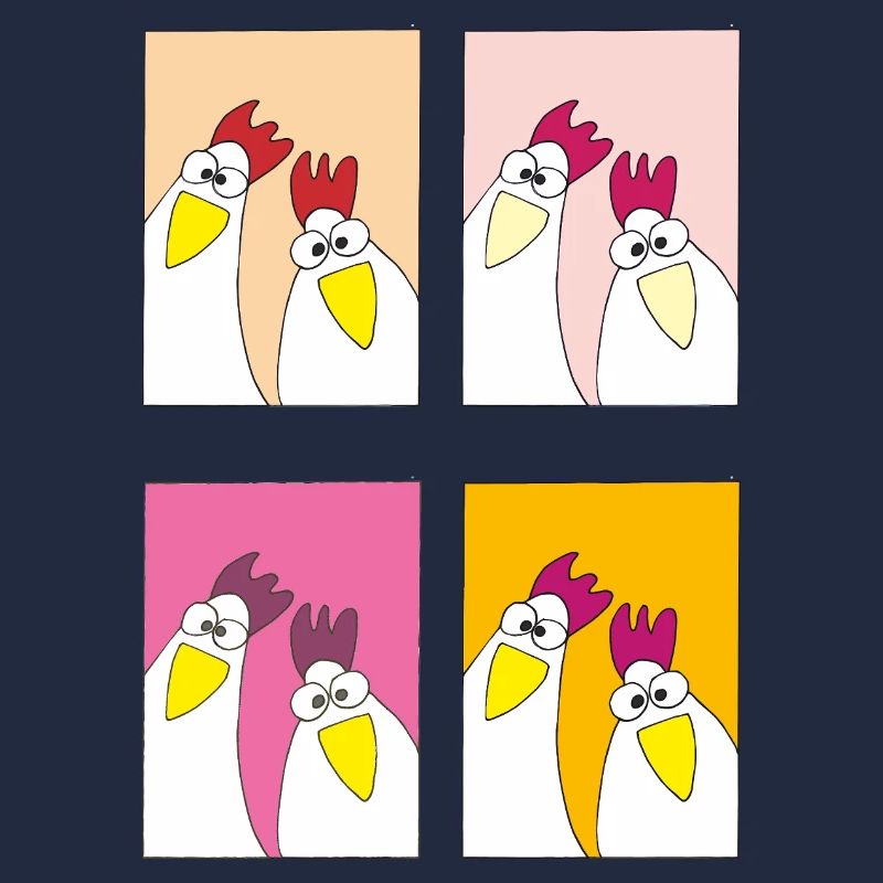 Drôles de poulets Popart