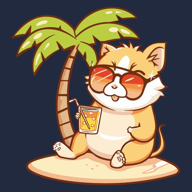 Hamster Sommer Strand Comic