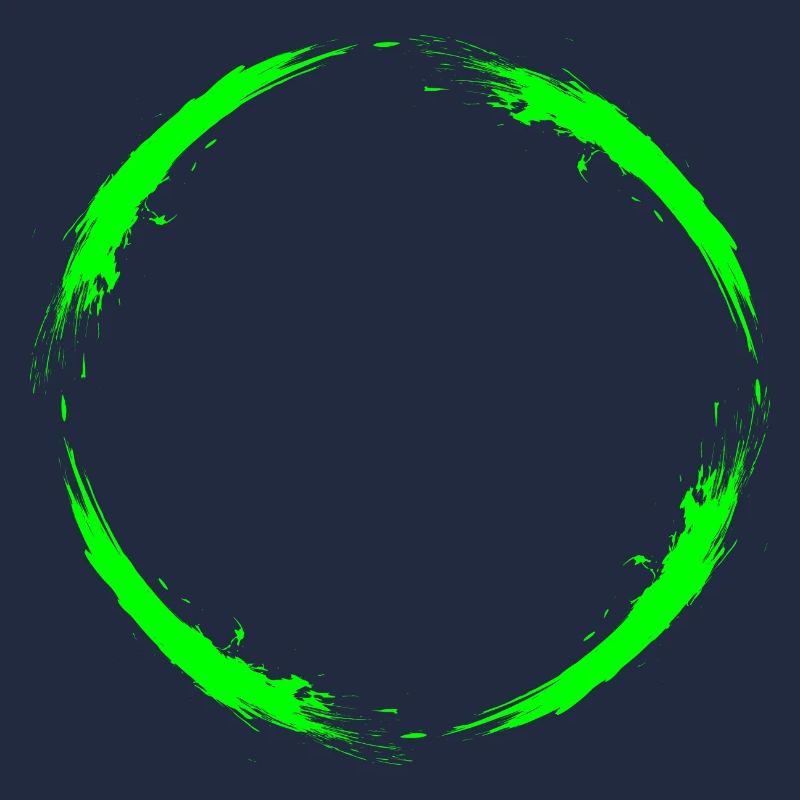 Circle light green brush vector ring design green