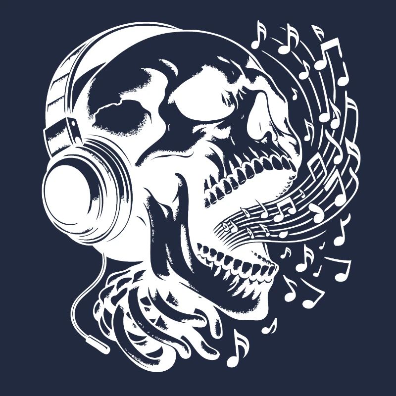 Vanitas Singender Schädel Kopfhörer