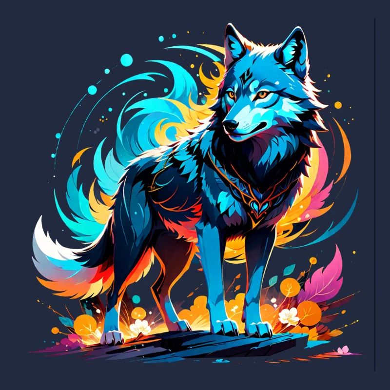 Wolf and Mountain - Protective Nature
