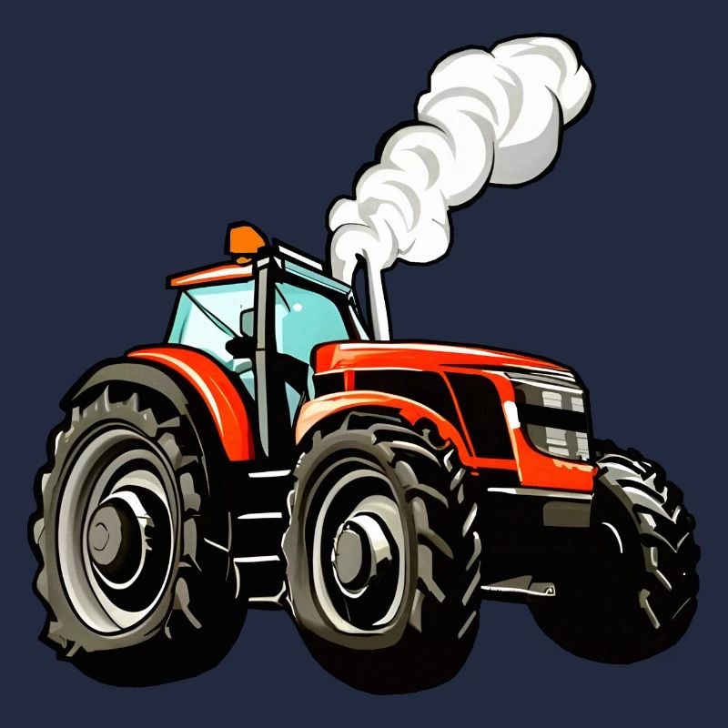 Traktor starker Qualm