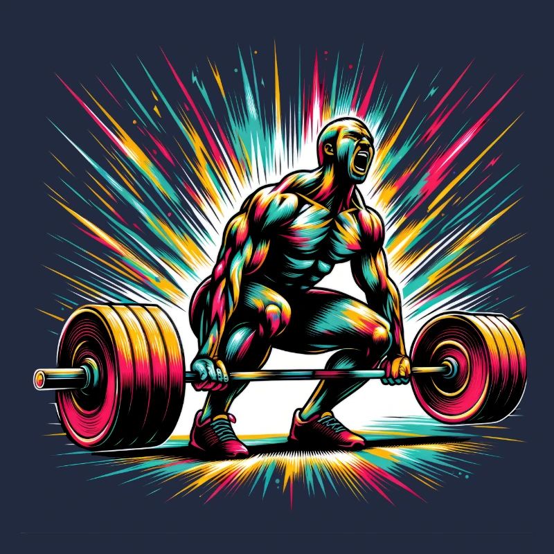 Powerlifting Energie: Kunst-Explosion