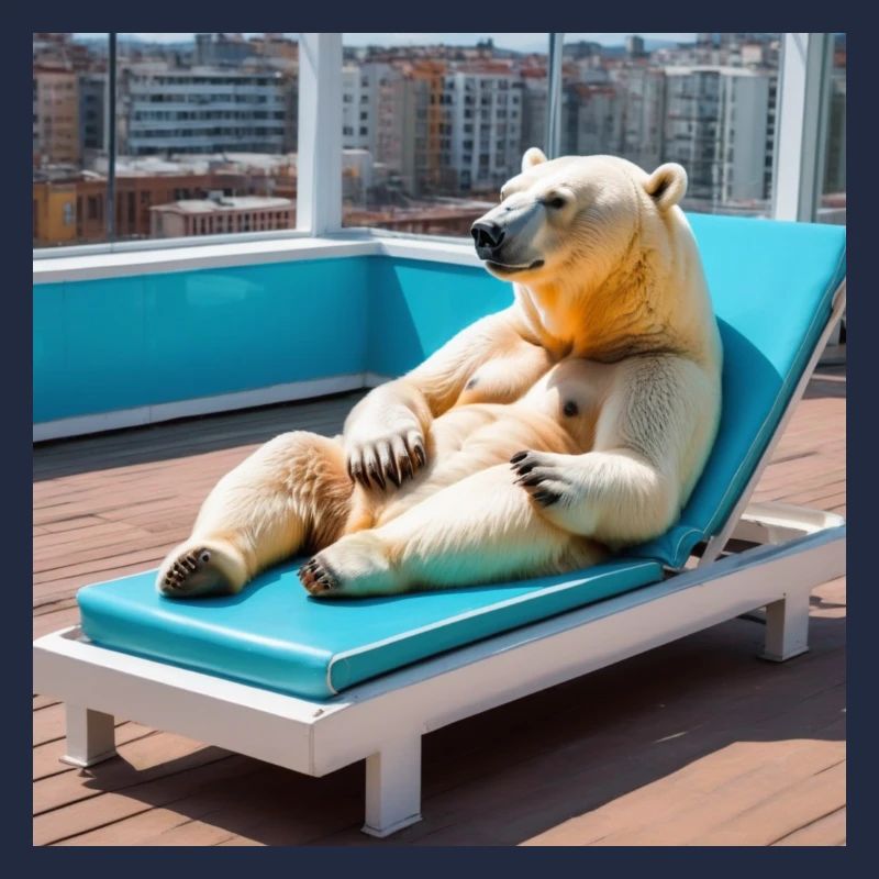 Polar bear without stress