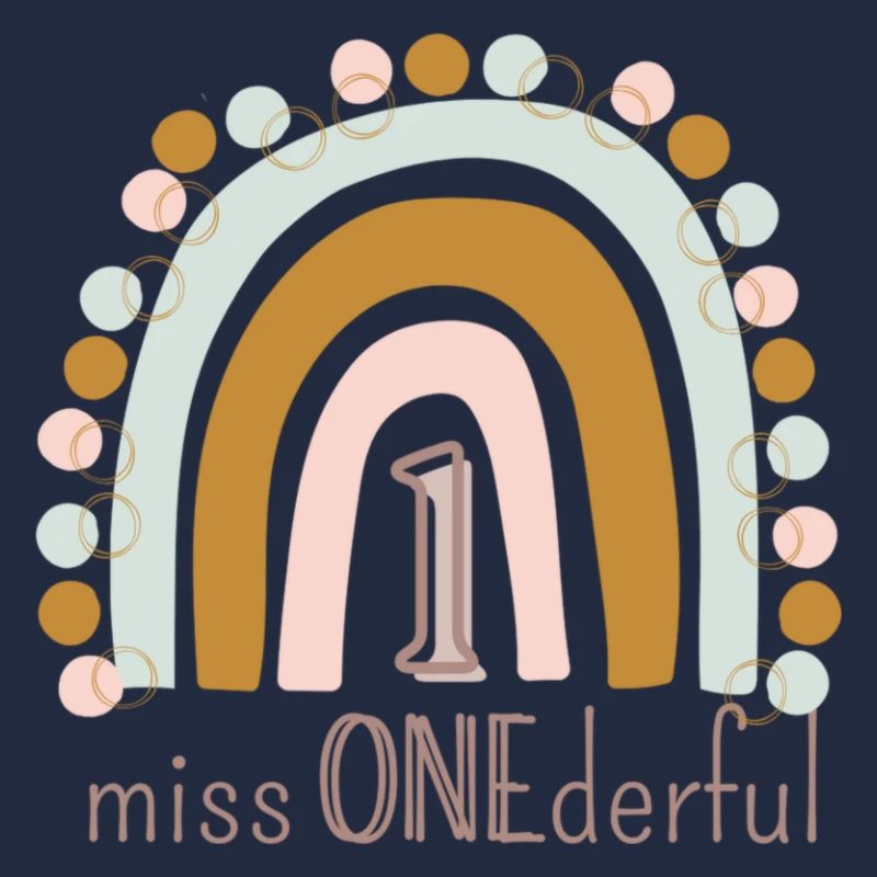 Miss ONEderful 1 Geburtstag Regenbogen