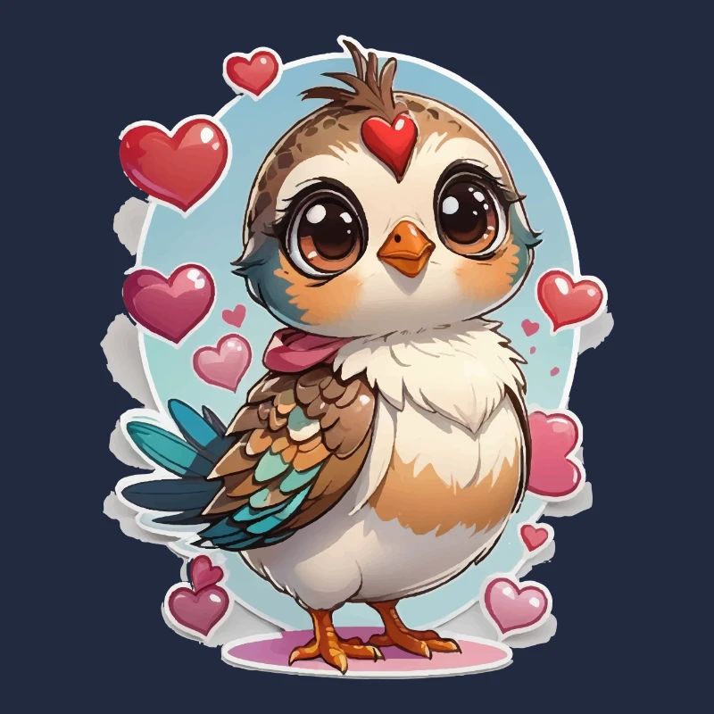 Vogel süß Herzen