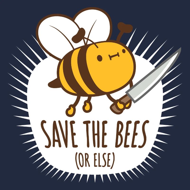 Rettet die Bienen oder sonst Messer Lustig Niedliche Biene Imker