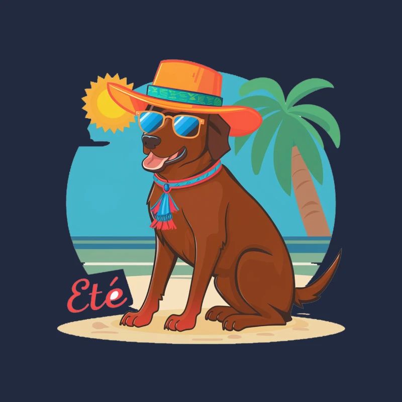 CHIEN A LA PLAGE