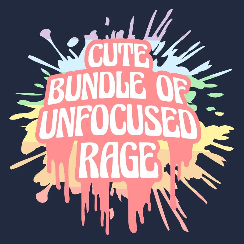 Drôle Mignon Bundle De Rage Non Focalisée Arc-en-Ciel Goth