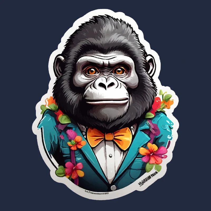 Lustiges Comic Gorilla