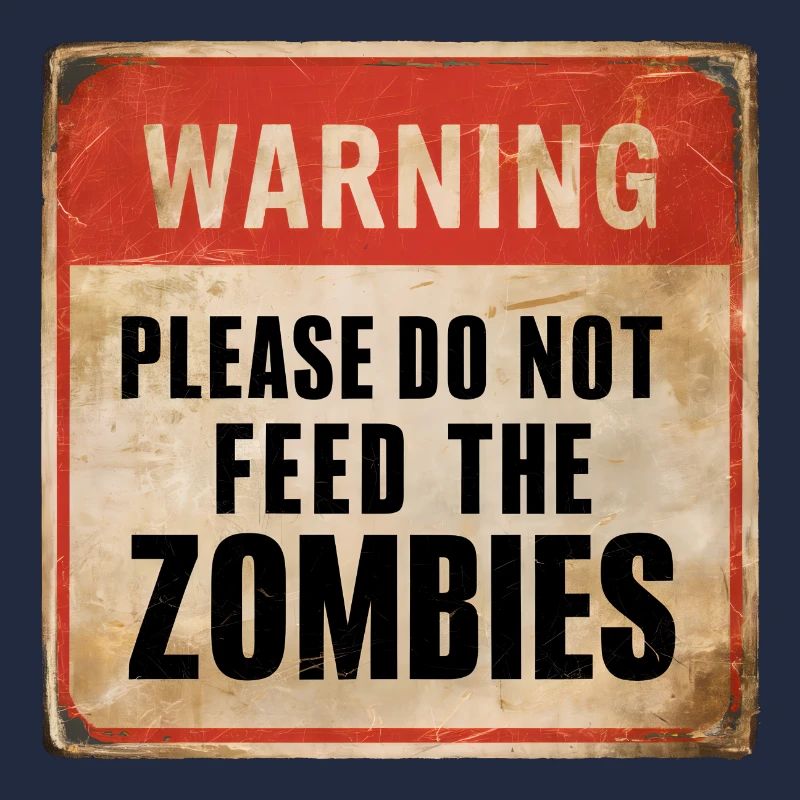 Warnung Zombies nicht füttern Warnschild