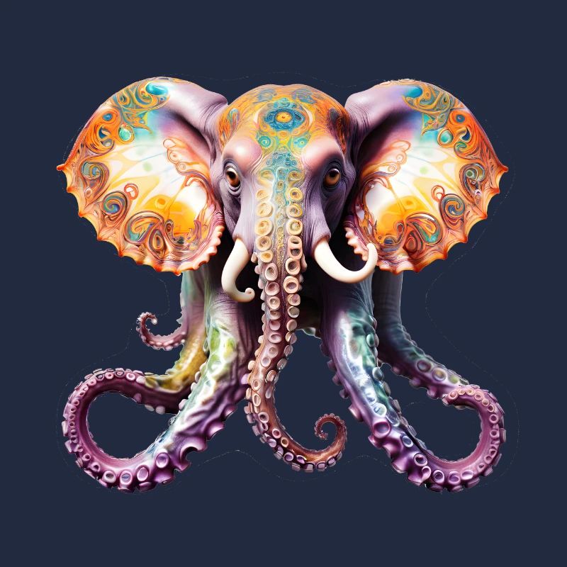 Poulpe psychédélique éléphant de Goa