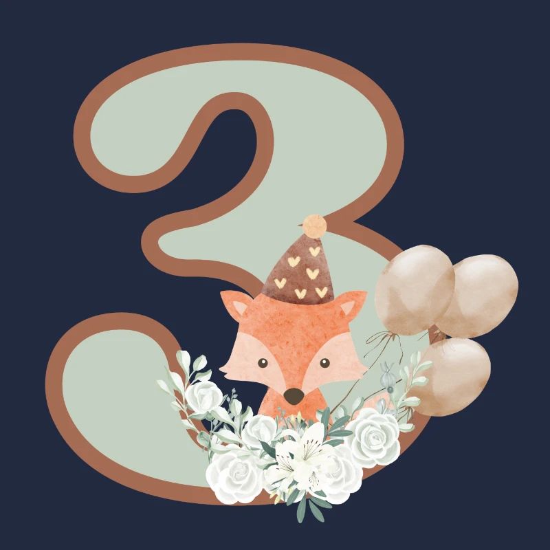 3. Geburtstag Fuchs Blumen