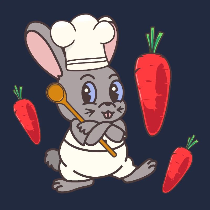 Rabbit Rabbit Turnips Kitchen Chef Cooks Cook