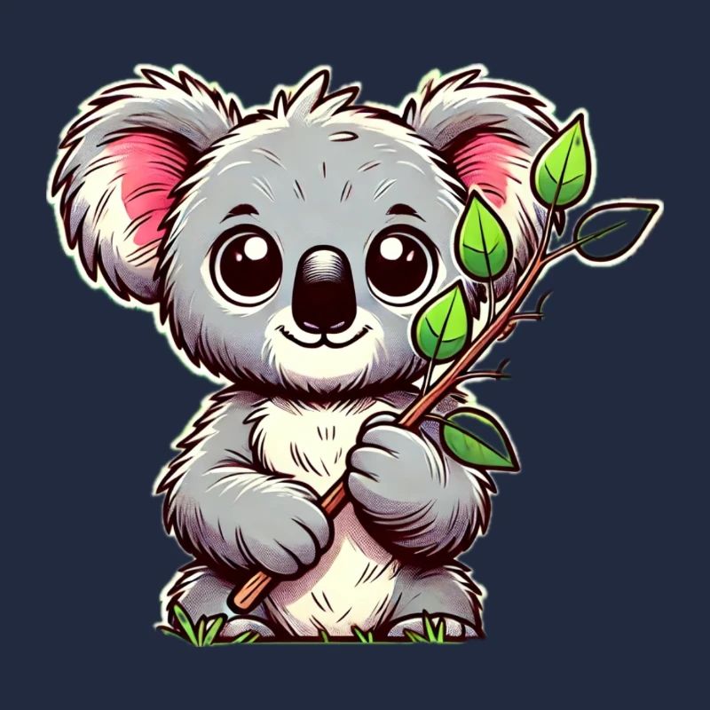 Koala with eucalyptus