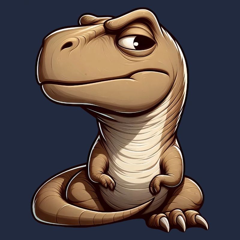 Skeptical curious T-Rex dinosaur