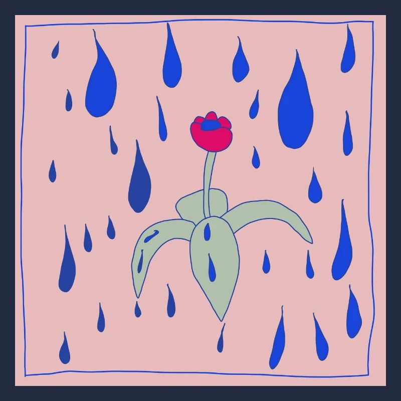Blume im Regen