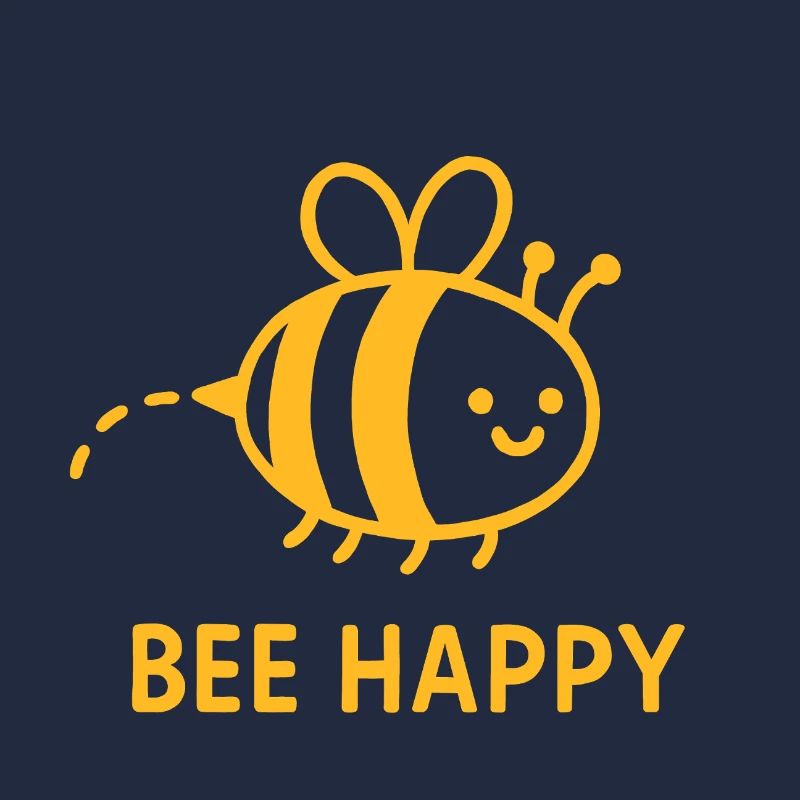 Bee Happy – Cute Smiling Bee Positive Vibes